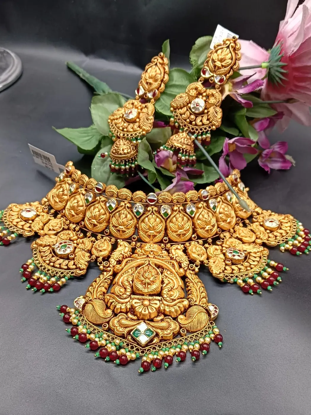 Antique peacock bridal set
