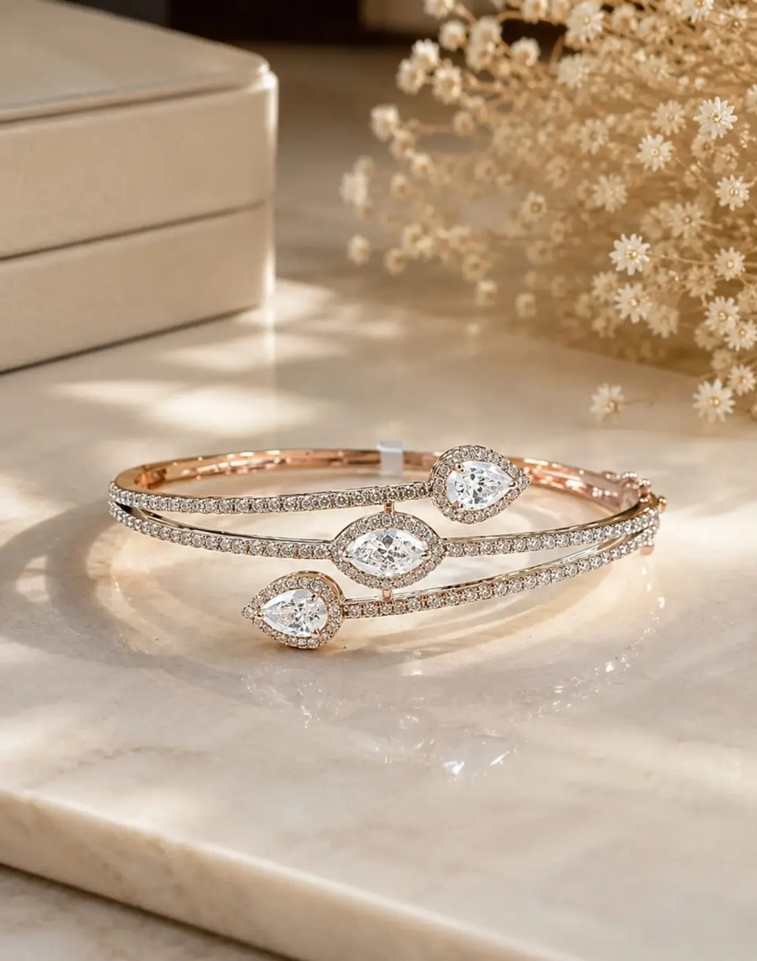 Pavé diamond bangle