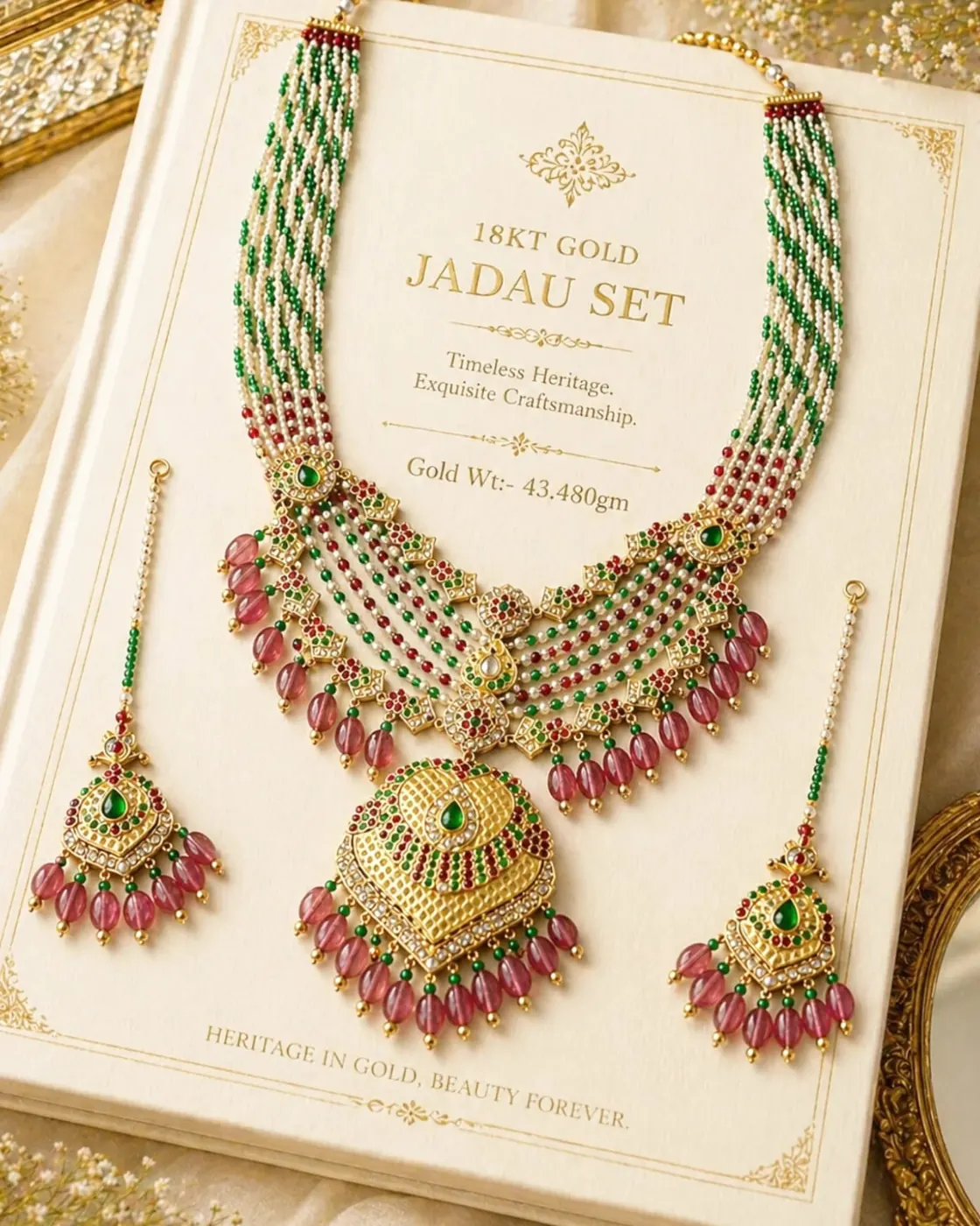 Kundan Jadau mala set