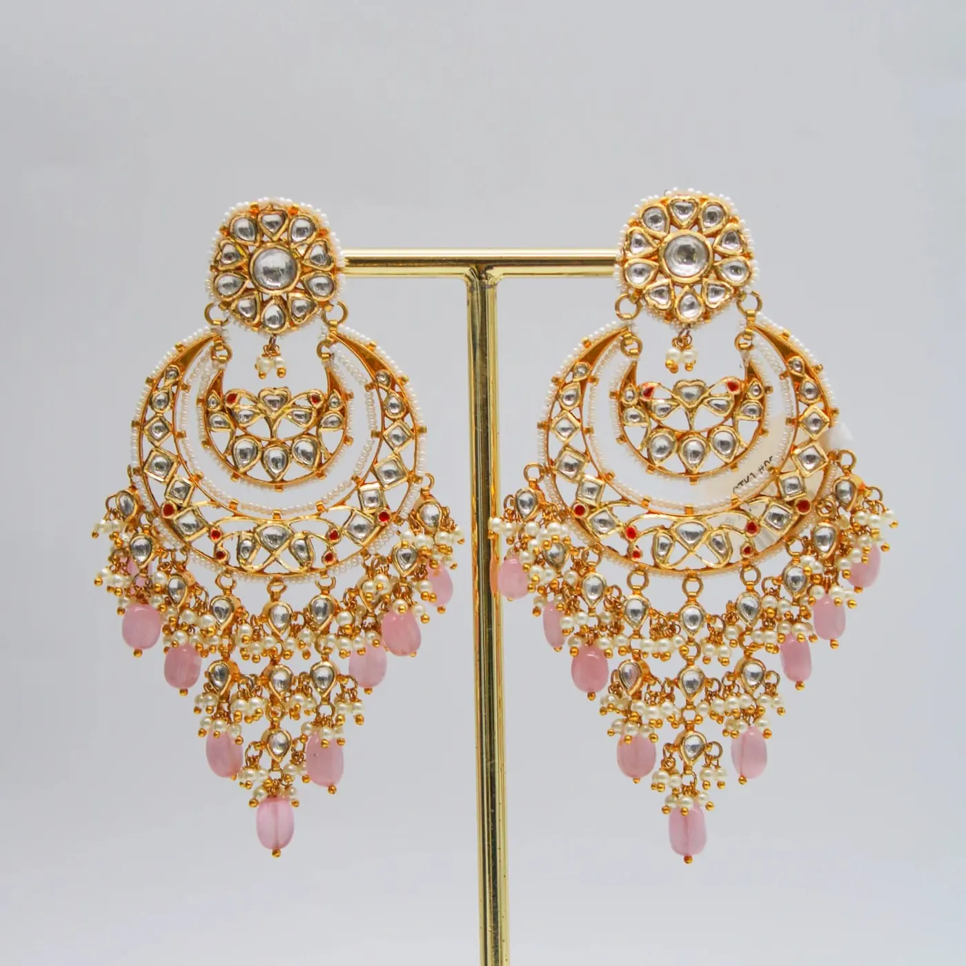 Polki Chandbali earrings